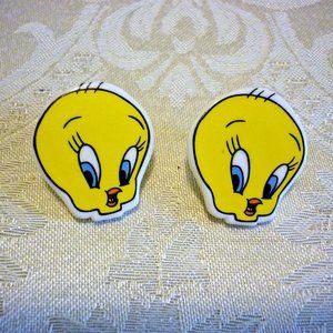 Vintage Tweety Bird Earrings Warner Brothers